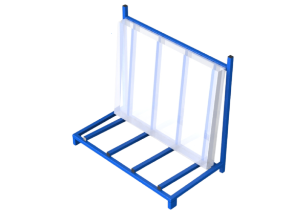 L-Shape Glass Holding Rack